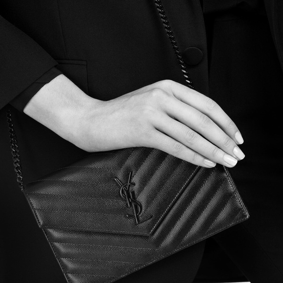 NIB Authentic Saint Laurent Monogram Chain Wallet - Picture 4 of 13